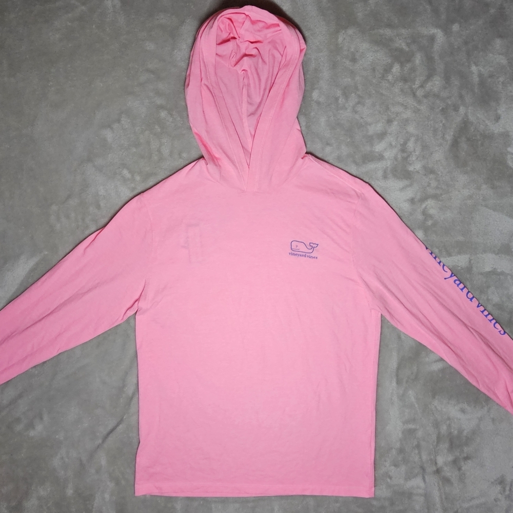 Vineyard Vines Edgartown Lightweight Hoodie XL (18) Pink/‎ Arm tag and Whale NWT